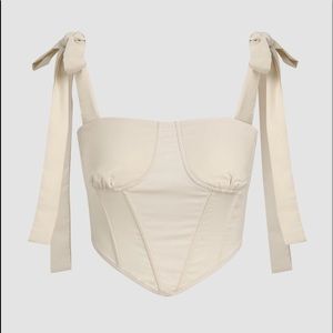 bow straps corset cami